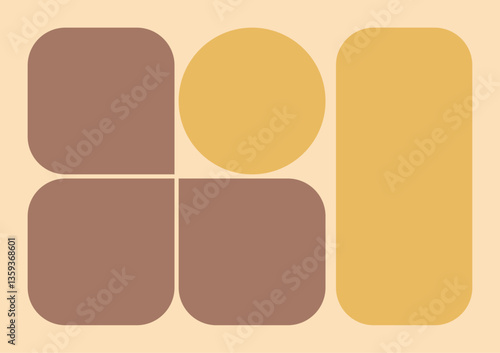 Business data visualization infographic template as vector in mocha mousse color theme. Can be used for progress, diagram, annual report, web design. Business concept.