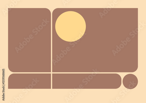 Business data visualization infographic template as vector in mocha mousse color theme. Can be used for progress, diagram, annual report, web design. Business concept.