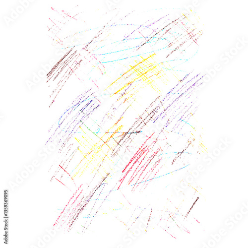 Scribbled Colorful Abstract Chaotic Sketch