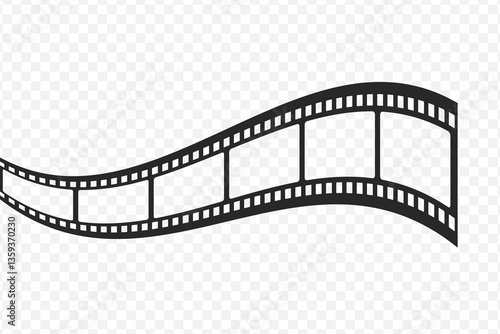 Old retro tape film video movies, Grunge vintage film strip for photo video filming, Vector illustration.
