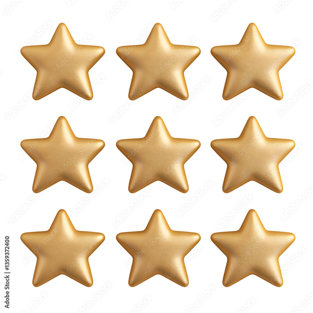 Twelve Gold Stars 3D Render Rating Review Feedback Award Achievement Excellence Luxury Shiny Golden Twelve Gold Stars 3D Render Rating Review Feedback Award Achievement Excellence Luxury Shiny Golden