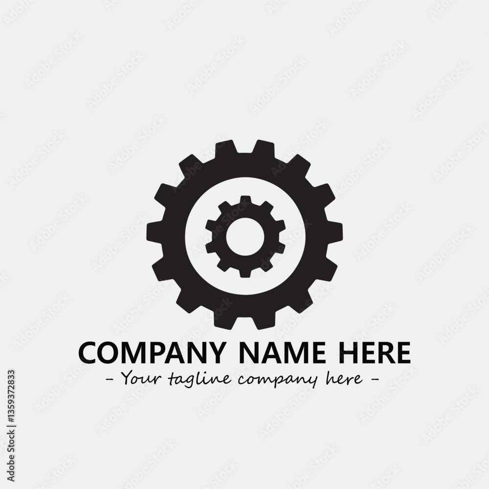 Gear illustration for logo company black and white vector image
Gear illustration for logo company black and white vector image