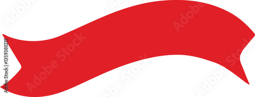 Free Download curved wavy red banner ribbon  - GFXLoad