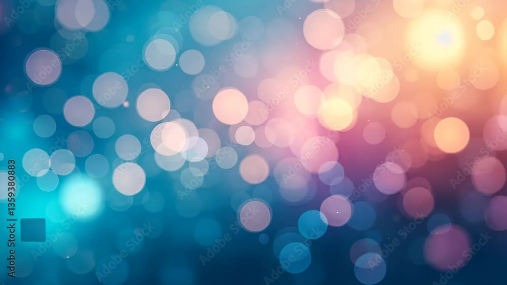 Abstract Bokeh Background in Blue Orange and Pink Hues with Soft Blurred Lights Abstract Bokeh Background in Blue Orange and Pink Hues with Soft Blurred Lights