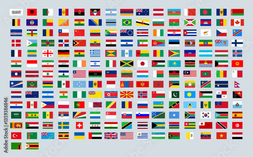 All official UN country flags