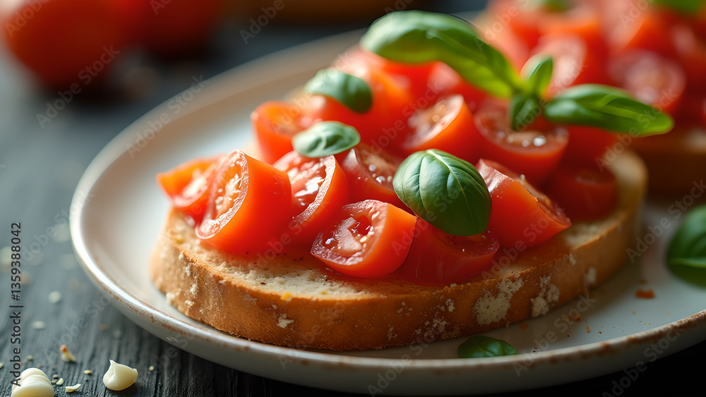 Bruschetta with Cherry Tomatoes and Fresh Basil Bruschetta with Cherry Tomatoes and Fresh Basil