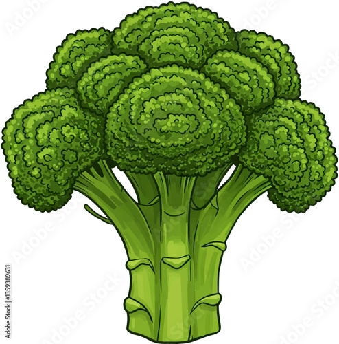 broccoli isolated on white