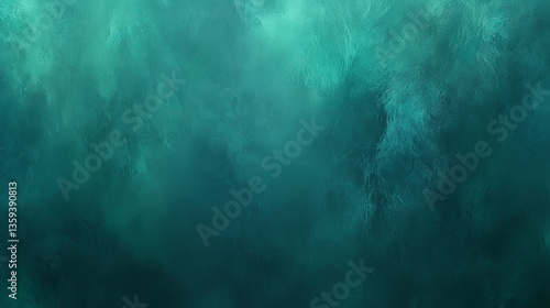 Teal Green Blue Texture Background, Gradient With Glowing Noise, Calm and Tranquility Design Element