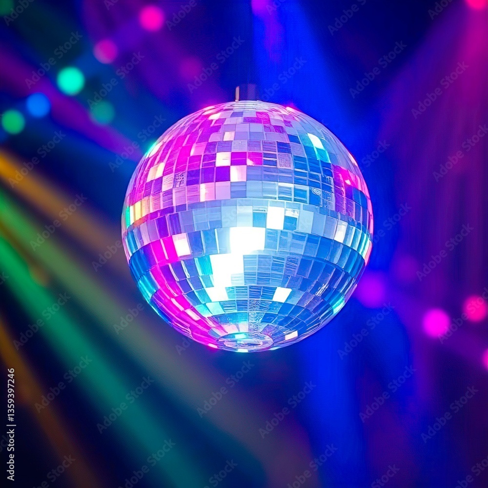 Obraz premium Vibrant Disco Mirror Ball
