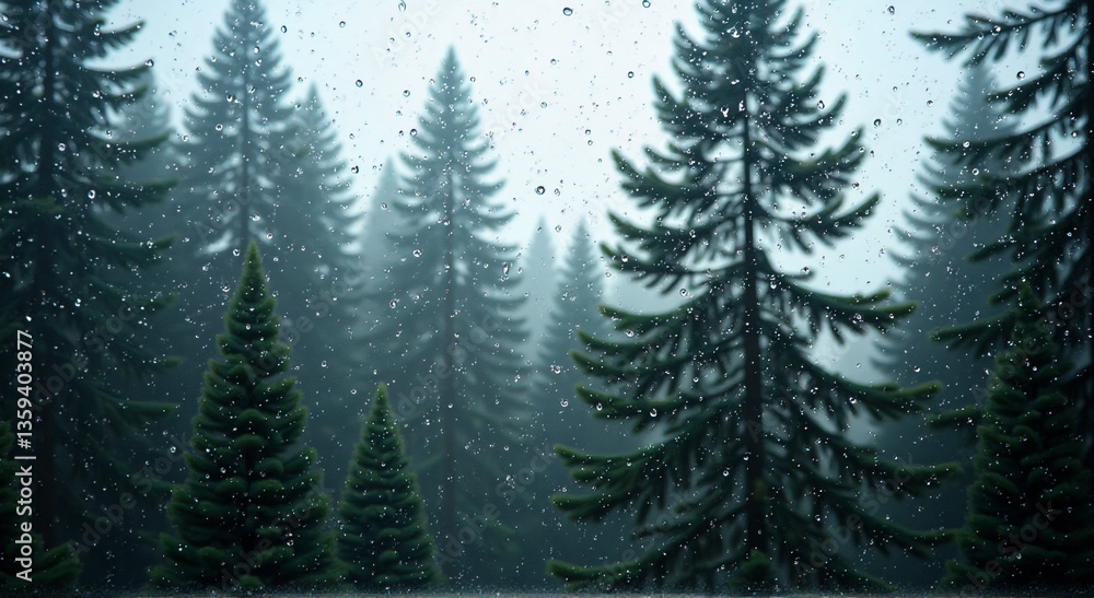 Obraz premium winter forest background