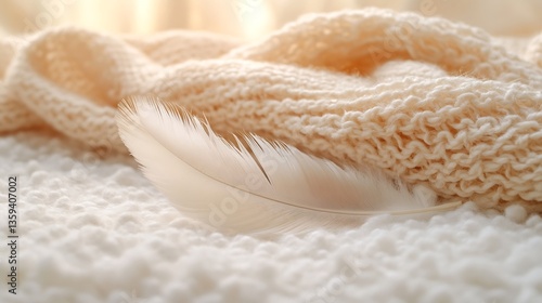 Soft Feather Knitted Fabric.