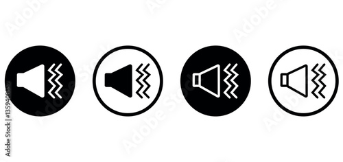 Volume icon set. Sound icon collection. Sound icon set on white background