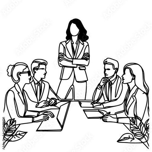 business man and woman, business people working together