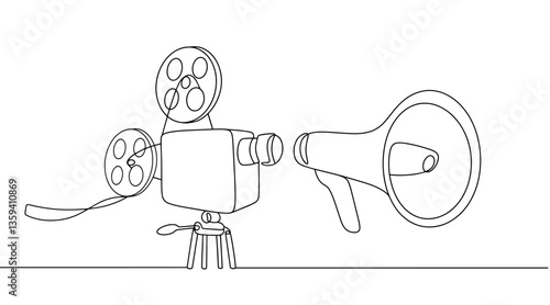 Movie projector and loudspeaker