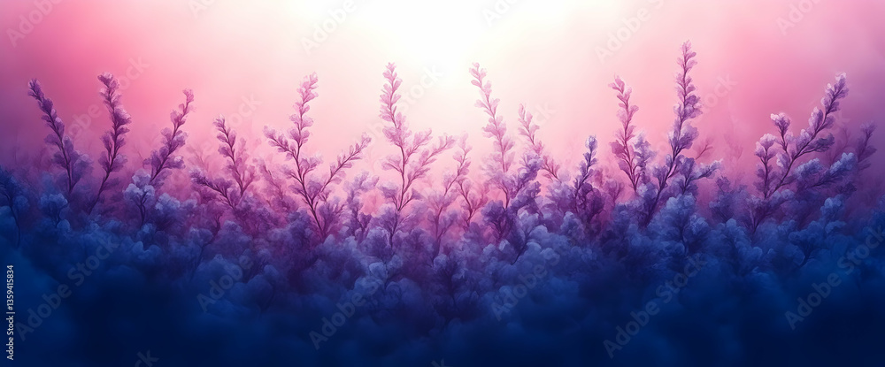 Fototapeta premium Pastel Purple And Pink Floral Scene