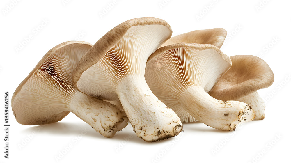 Fototapeta premium Mushrooms are piled on top of each other.