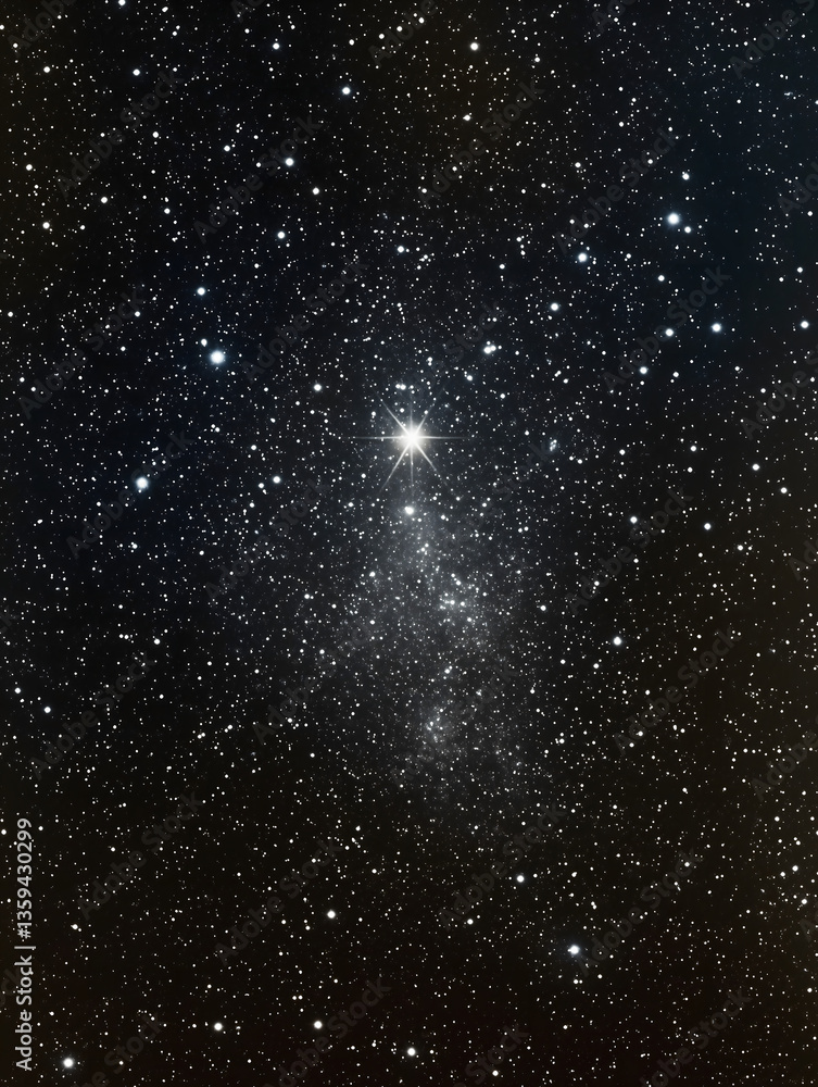 Obraz premium Stunning view of the night sky filled with stars and celestial objects over a clear dark background