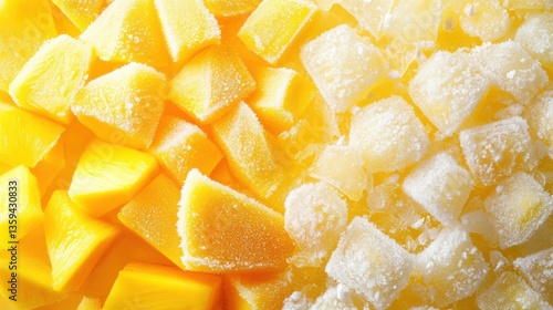 Wallpaper Mural Frozen diced mango and pineapple Torontodigital.ca