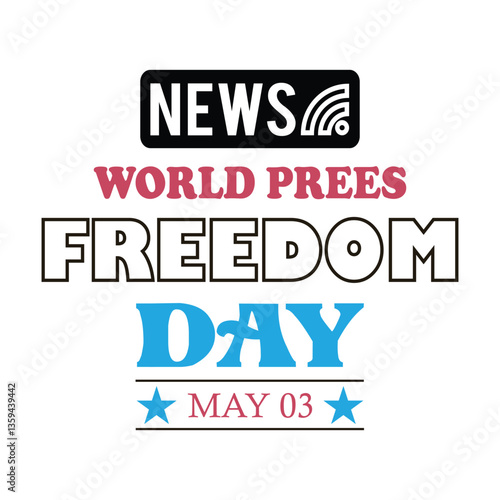 world prees freedom day may 3 t-shirt design banner vector