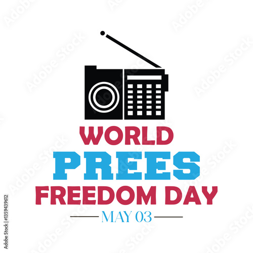 world prees freedom day may 3 t-shirt design banner vector