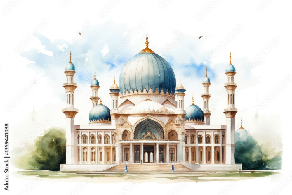 Fototapeta premium PNG Mosque architecture building dome.