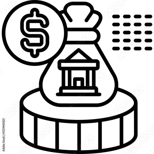 Mortgage Loan Icon Vector Element