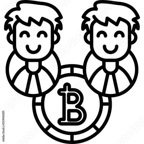 Blockchain Icon Vector Element