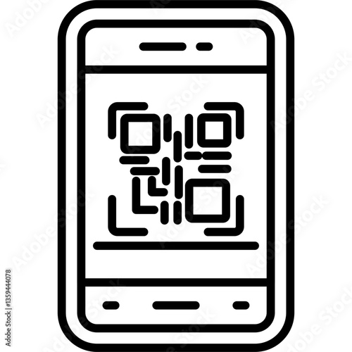 Qr Code Icon Vector Element