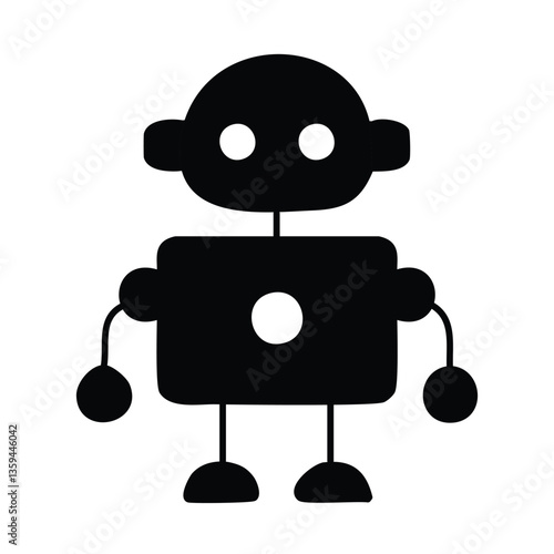 AI security bot. vector eps
