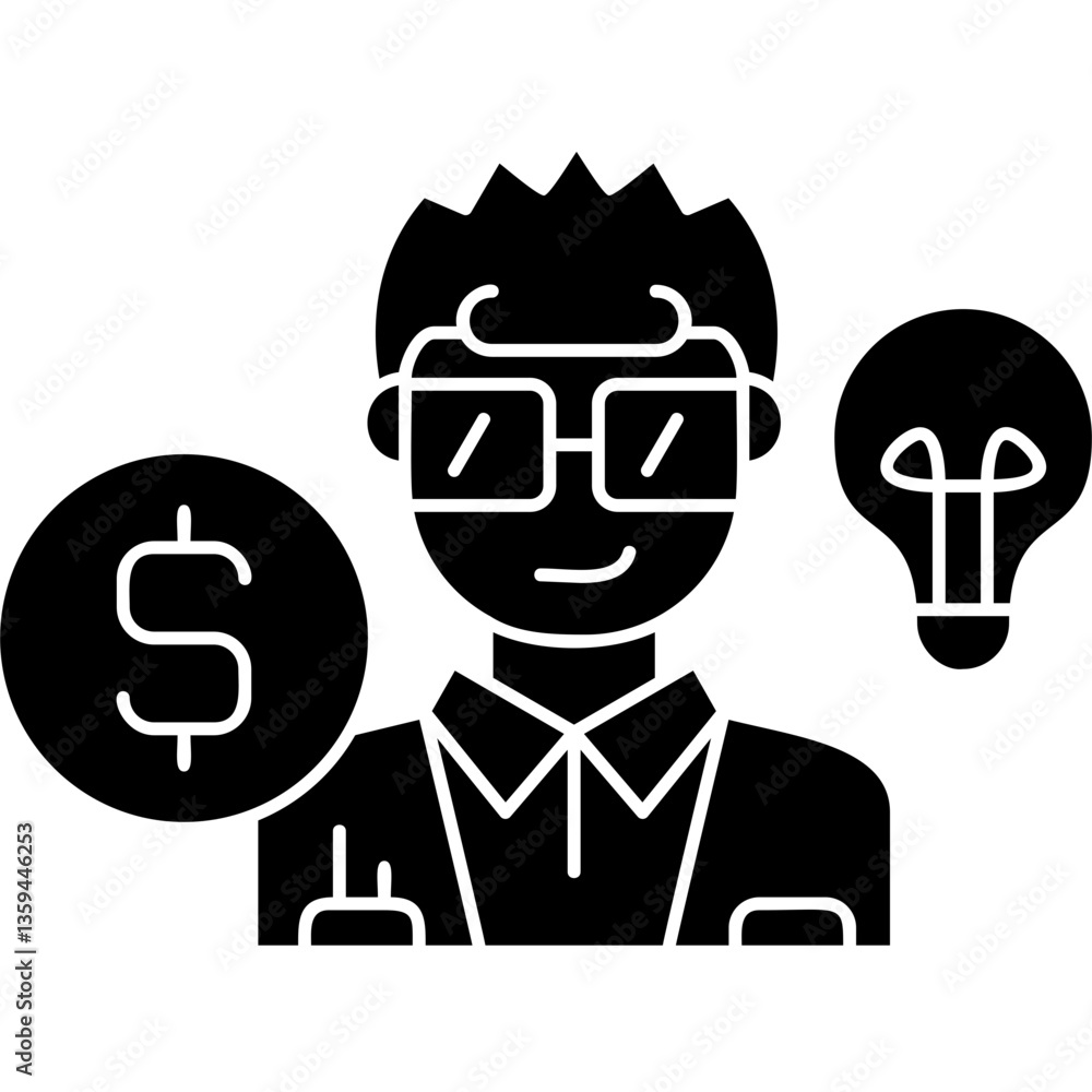 Fototapeta premium Business Idea Icon Vector Element