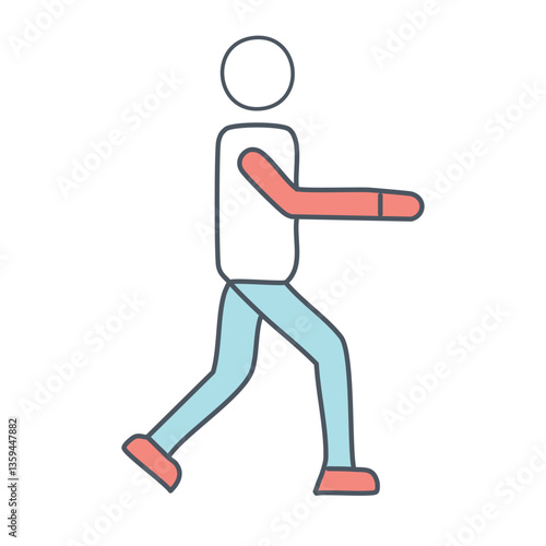 Futuristic humanoid walker. vector eps