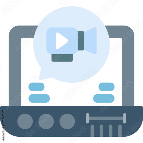 Live Video Icon Vector Element
