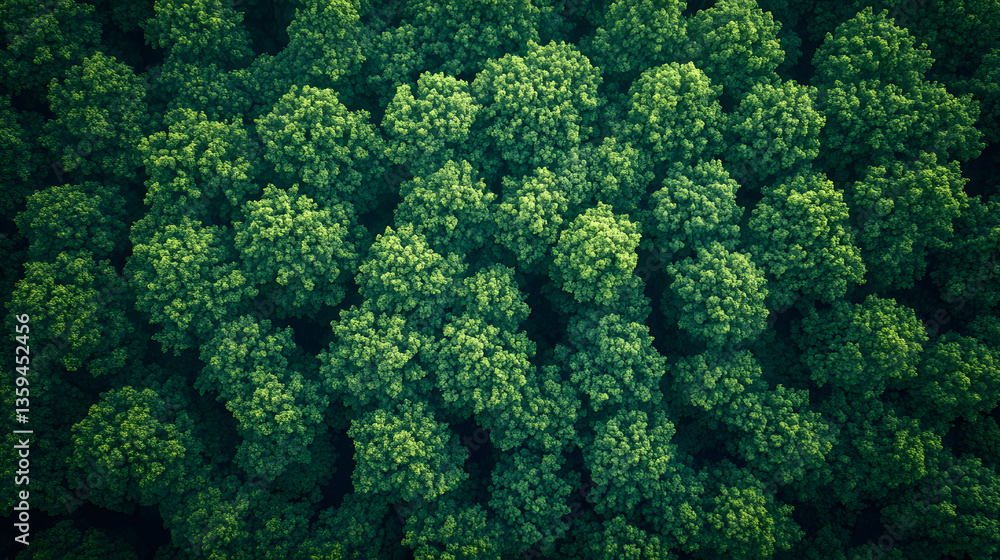 A bird's-eye view of trees canopy. A lush expanse of forest trees, offering a vibrant display of green and an immersive feeling of tranquility. A bird's-eye view of trees canopy. A lush expanse of forest trees, offering a vibrant display of green and an immersive feeling of tranquility.