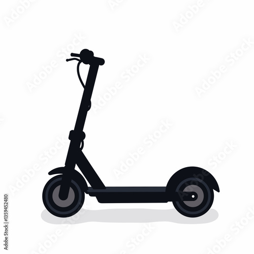 Stylish electric scooter design on white background, eco-friendly transport