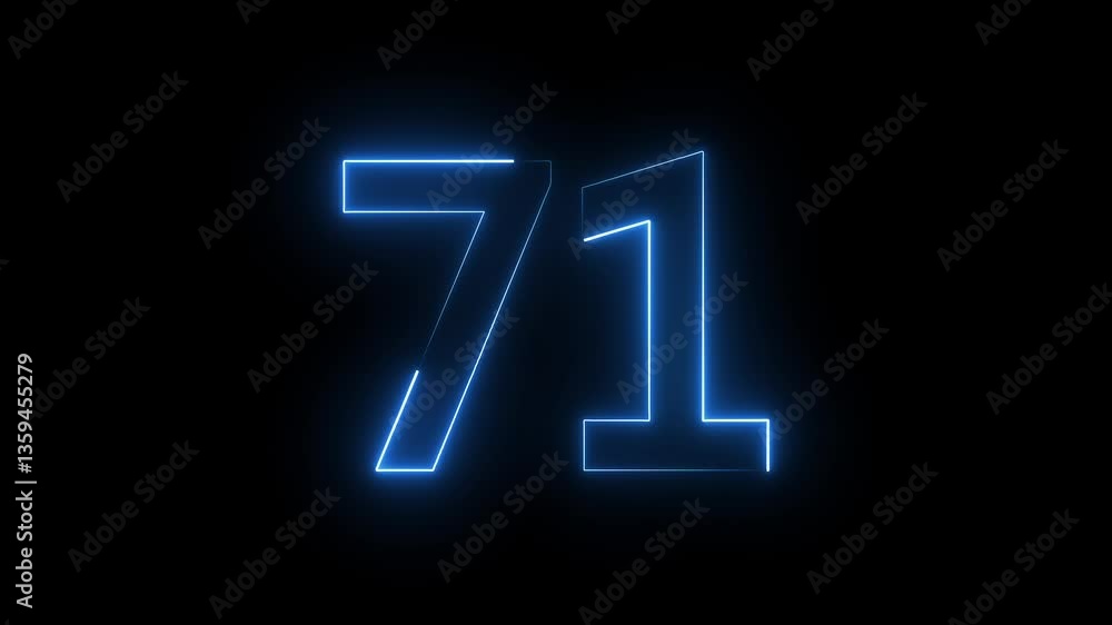 A neon 71 text icon features glowing, bold, futuristic numbers with vibrant colors, typically in electric blues, pinks, or greens, offering a dynamic, eye-catching look. A neon 71 text icon features glowing, bold, futuristic numbers with vibrant colors, typically in electric blues, pinks, or greens, offering a dynamic, eye-catching look.