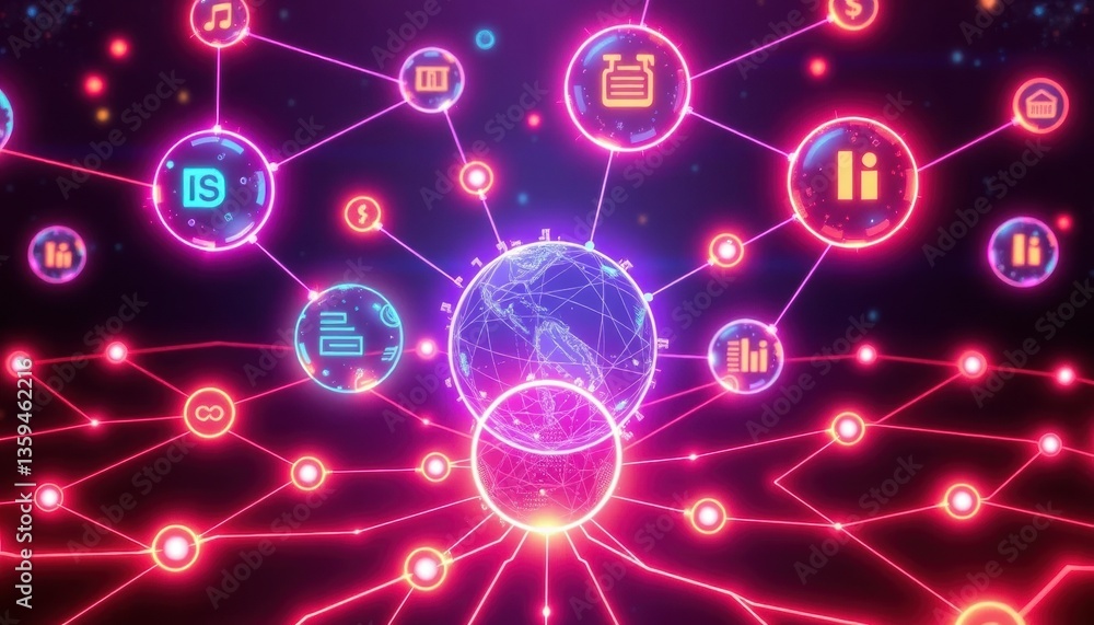 Global Network Connection Digital World Interconnectivity Global Network Connection Digital World Interconnectivity