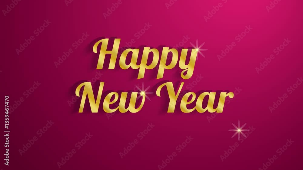 New Year s greeting with Happy New Year 2025 in bold gold letters on a deep pink background. The sparkling accents add a festive touch, perfect for holiday cards, banners, or decorations. New Year s greeting with Happy New Year 2025 in bold gold letters on a deep pink background. The sparkling accents add a festive touch, perfect for holiday cards, banners, or decorations.