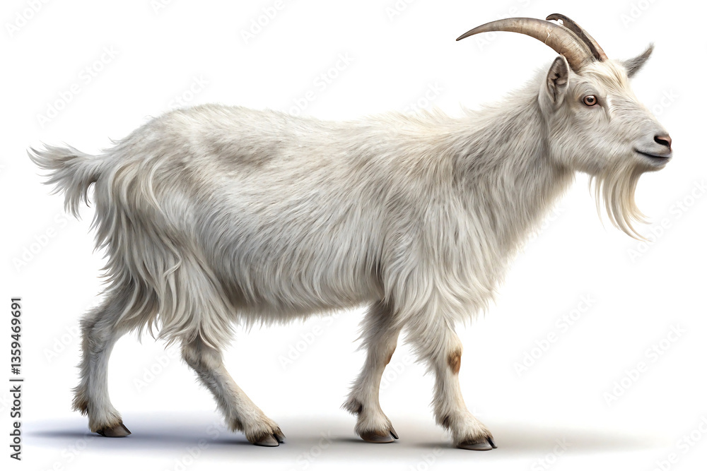 Obraz premium goat on white background