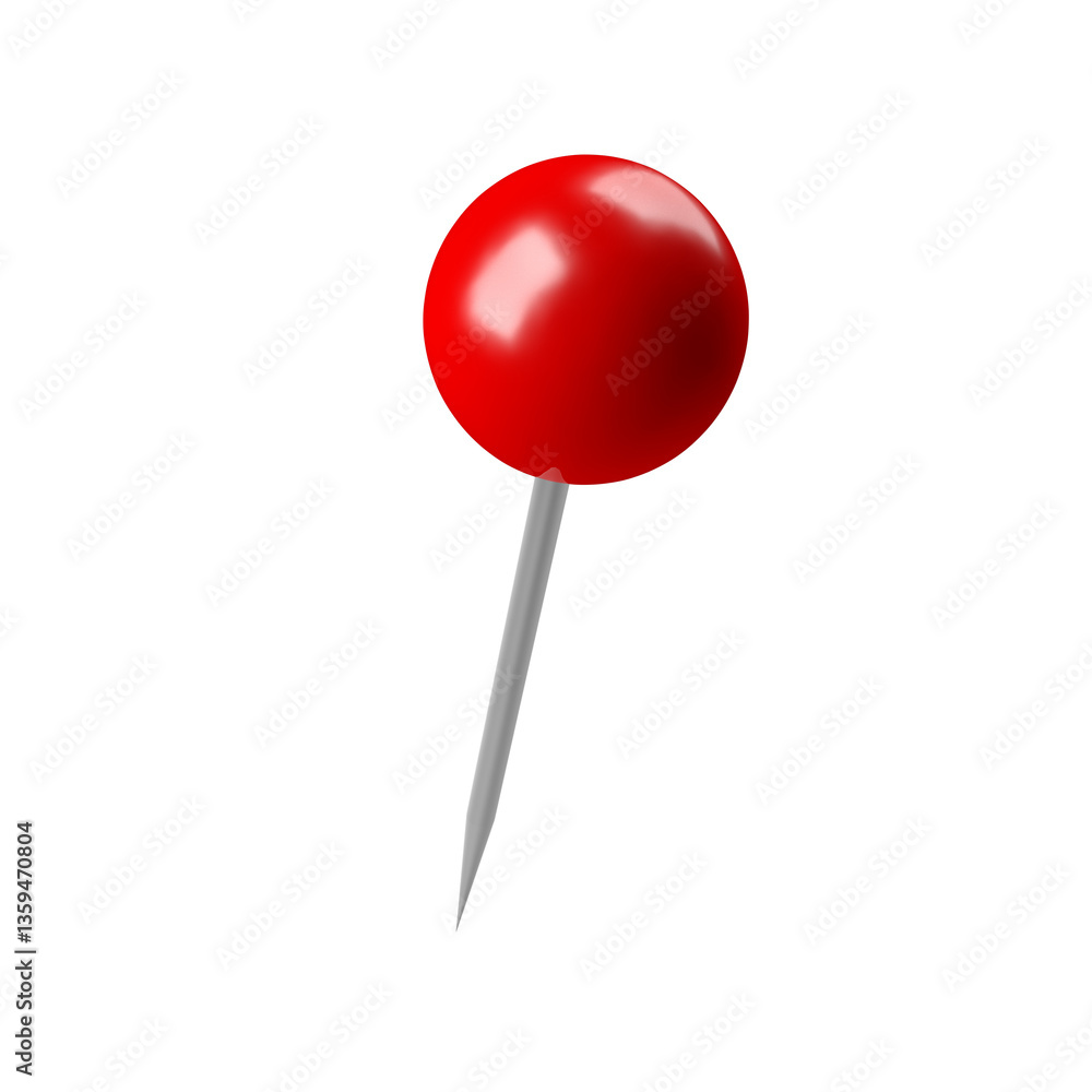 Red pushpin. Isolated. 3d illustration. Red pushpin. Isolated. 3d illustration.