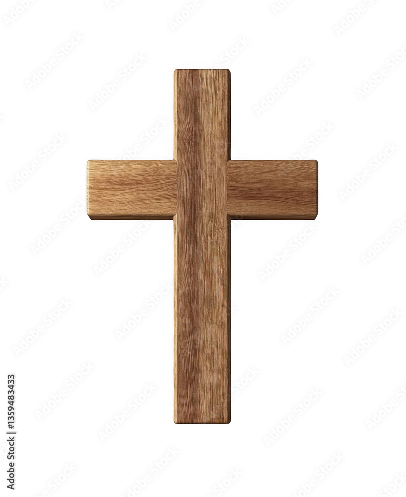 Wooden cross, vector illustration, white background, simple design, png Wooden cross, vector illustration, white background, simple design, png