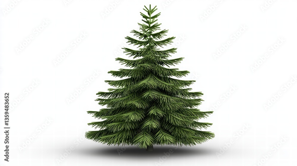 Pixelated Christmas Tree On White Background Pixelated Christmas Tree On White Background