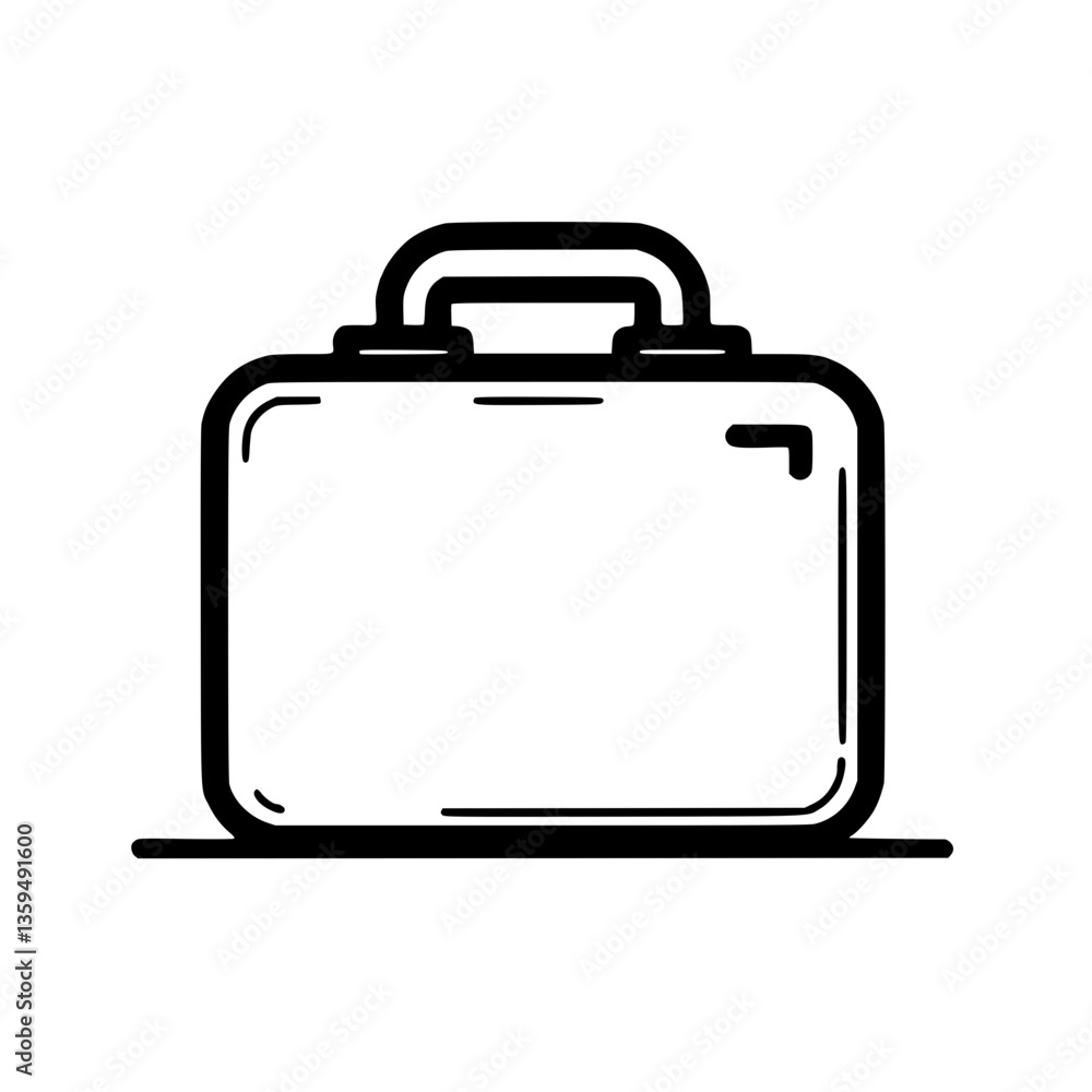 Sleek minimalist suitcase design The suitcase is and with rounded edges and a convenient handle perfect for travel or professional use Sleek minimalist suitcase design The suitcase is and with rounded edges and a convenient handle perfect for travel or professional use