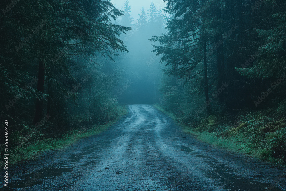 A winding road cuts through a dense forest, enveloped in vibrant shades of green under a clear blue sky, creating a serene and picturesque scene. A winding road cuts through a dense forest, enveloped in vibrant shades of green under a clear blue sky, creating a serene and picturesque scene.