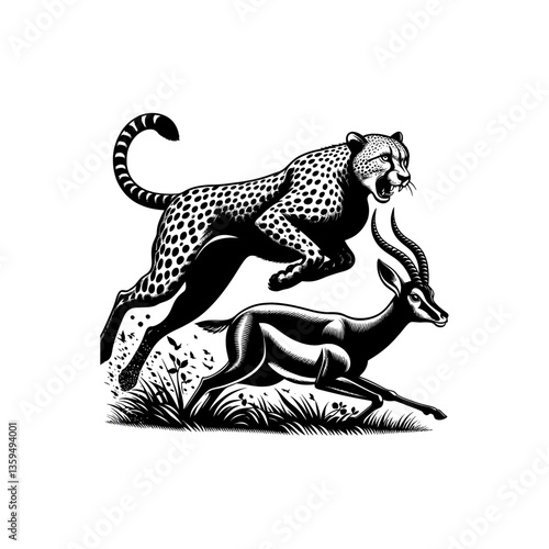 leopard attack on deer 