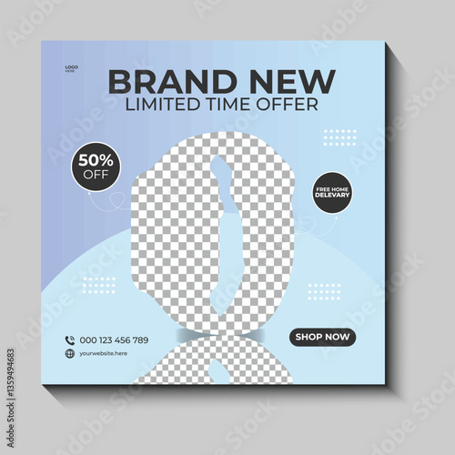 Social media post banner template 
