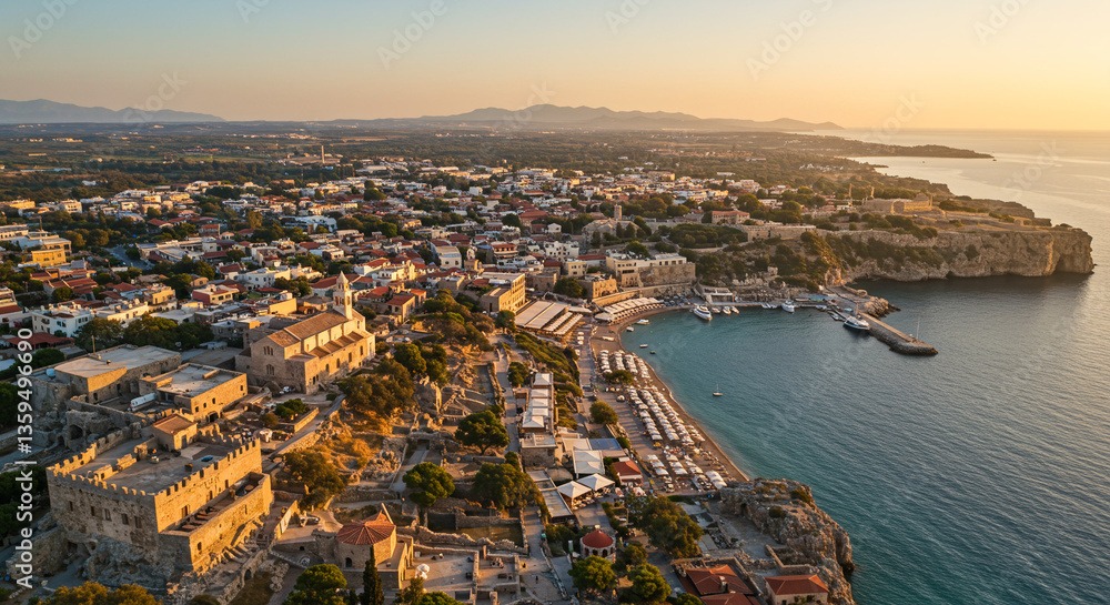 Fototapeta premium Fascinating Rhodos and Crete landscapes. Perfect for tourism advertising 