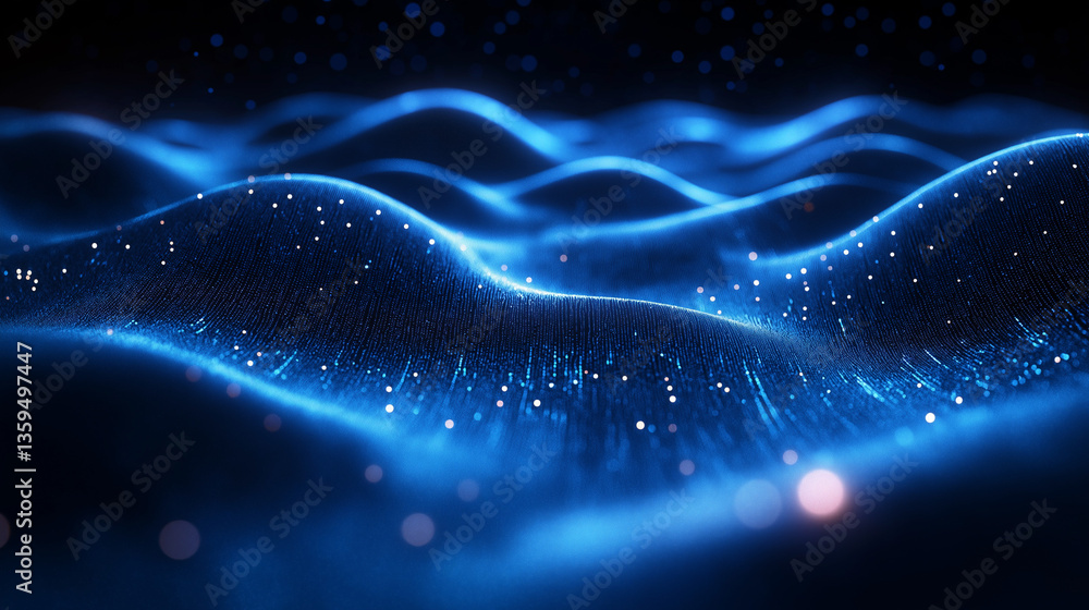 Fototapeta premium High-Tech Computer Technology Banner with Futuristic Lines, technology background, circuit board, digital business, futuristic tech, blue abstract, data network, AI design, modern technology, innovati