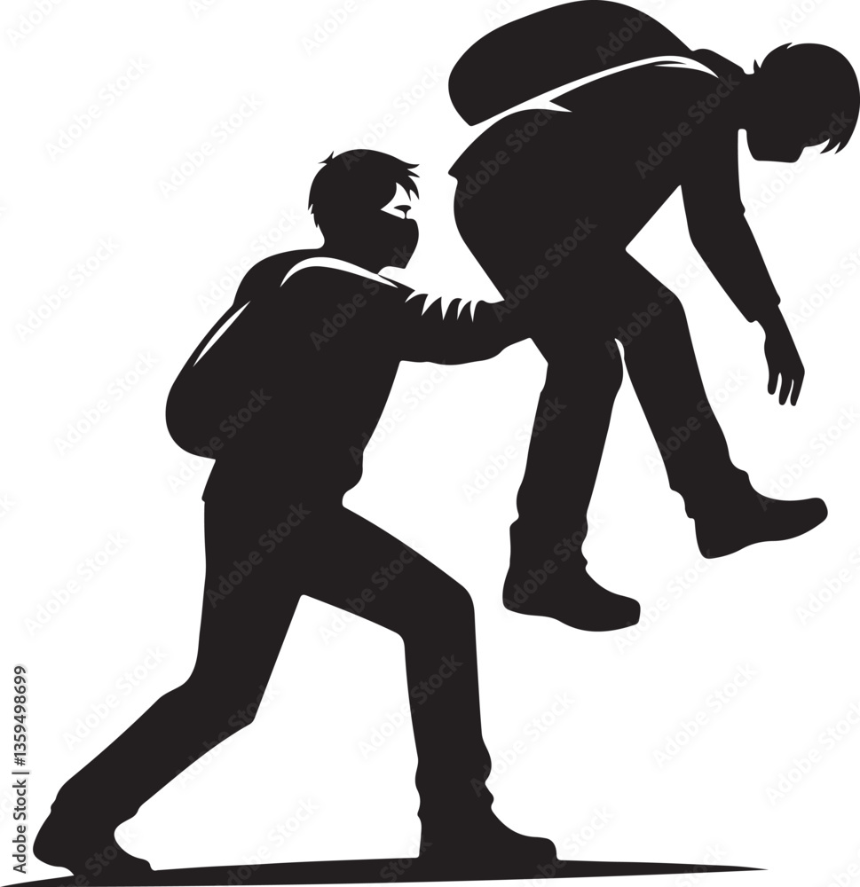 Person lifting protester vector Person lifting protester vector