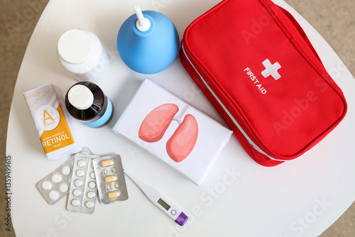 First aid kit with medical ...