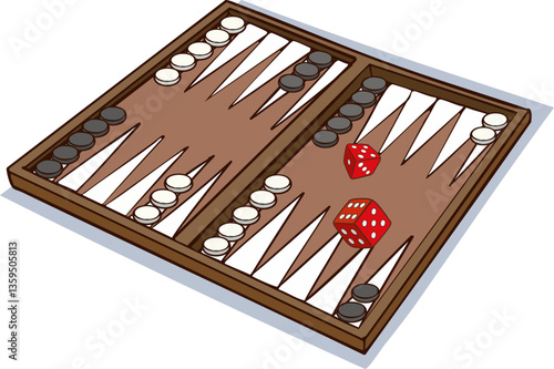 Fotografia Backgammon on a white background